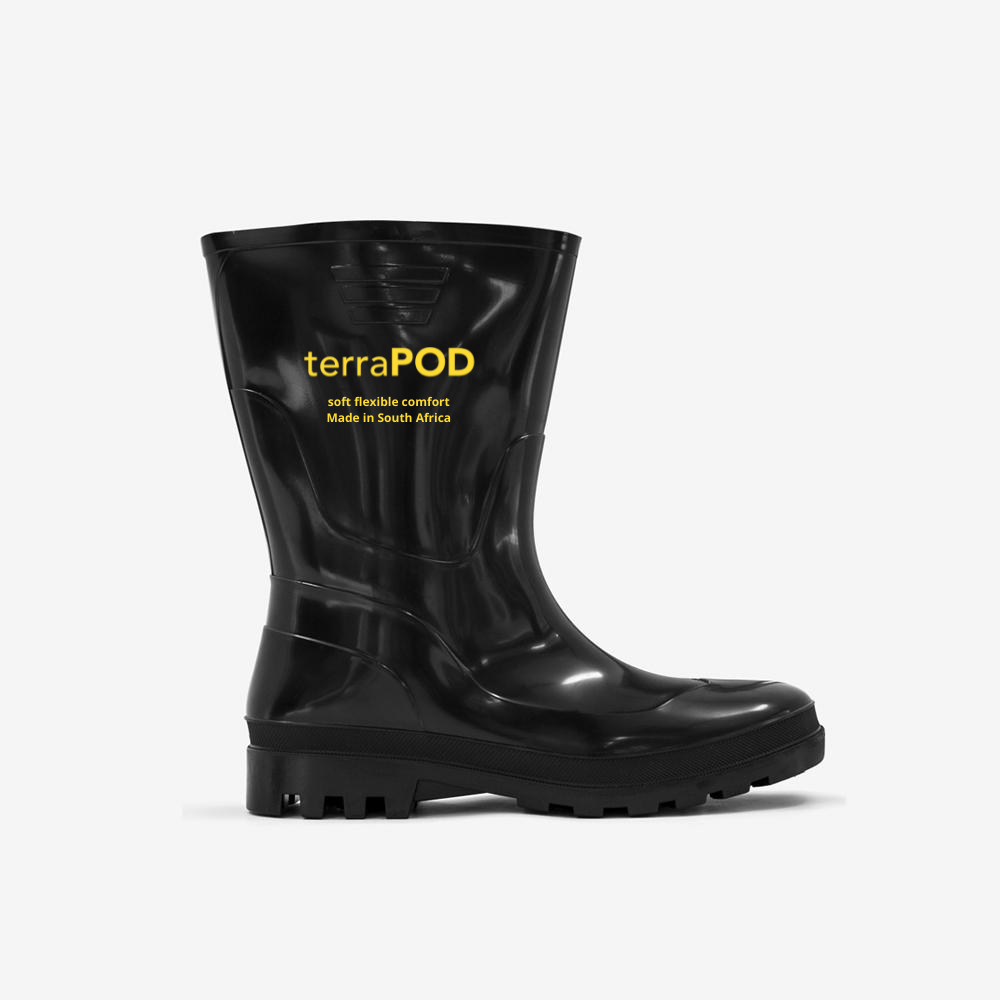 Fielder Unisex Mid Calf Gumboots Black - OB SRA 20347:2012