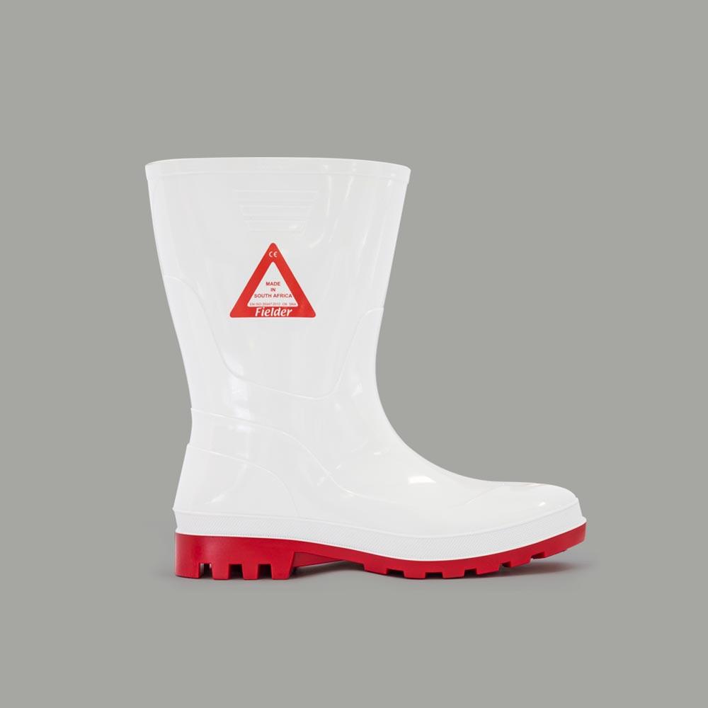 Fielder Unisex Mid Calf Gumboots White - OB SRA 20347:2012